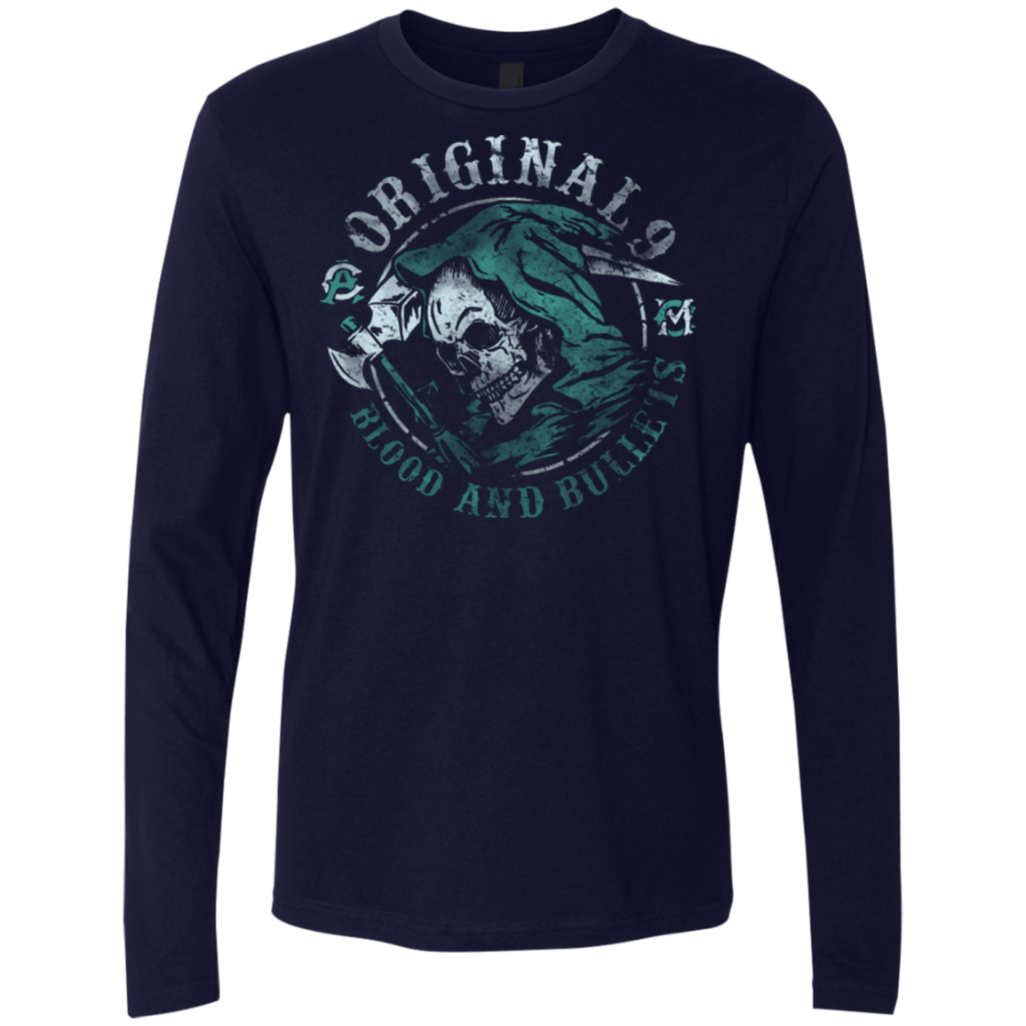 T-Shirts Midnight Navy / Small Blood and Bullets Men's Premium Long Sleeve