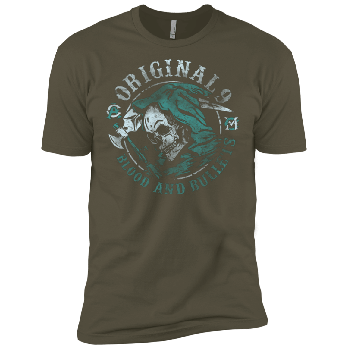 T-Shirts Military Green / X-Small Blood and Bullets Men's Premium T-Shirt