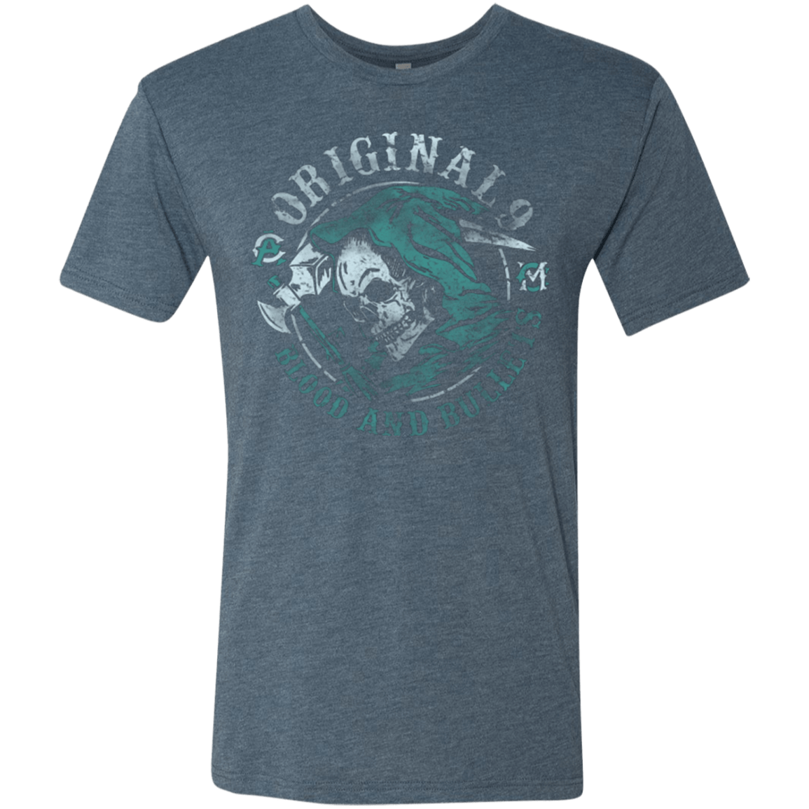 T-Shirts Indigo / Small Blood and Bullets Men's Triblend T-Shirt