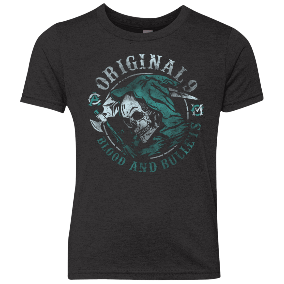 T-Shirts Vintage Black / YXS Blood and Bullets Youth Triblend T-Shirt