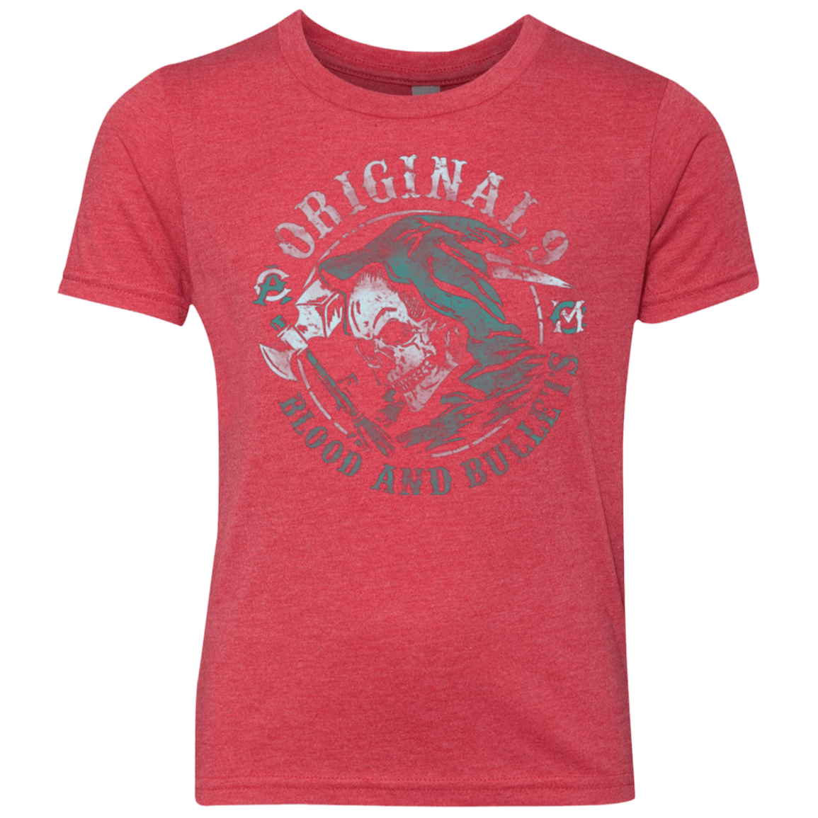 T-Shirts Vintage Red / YXS Blood and Bullets Youth Triblend T-Shirt
