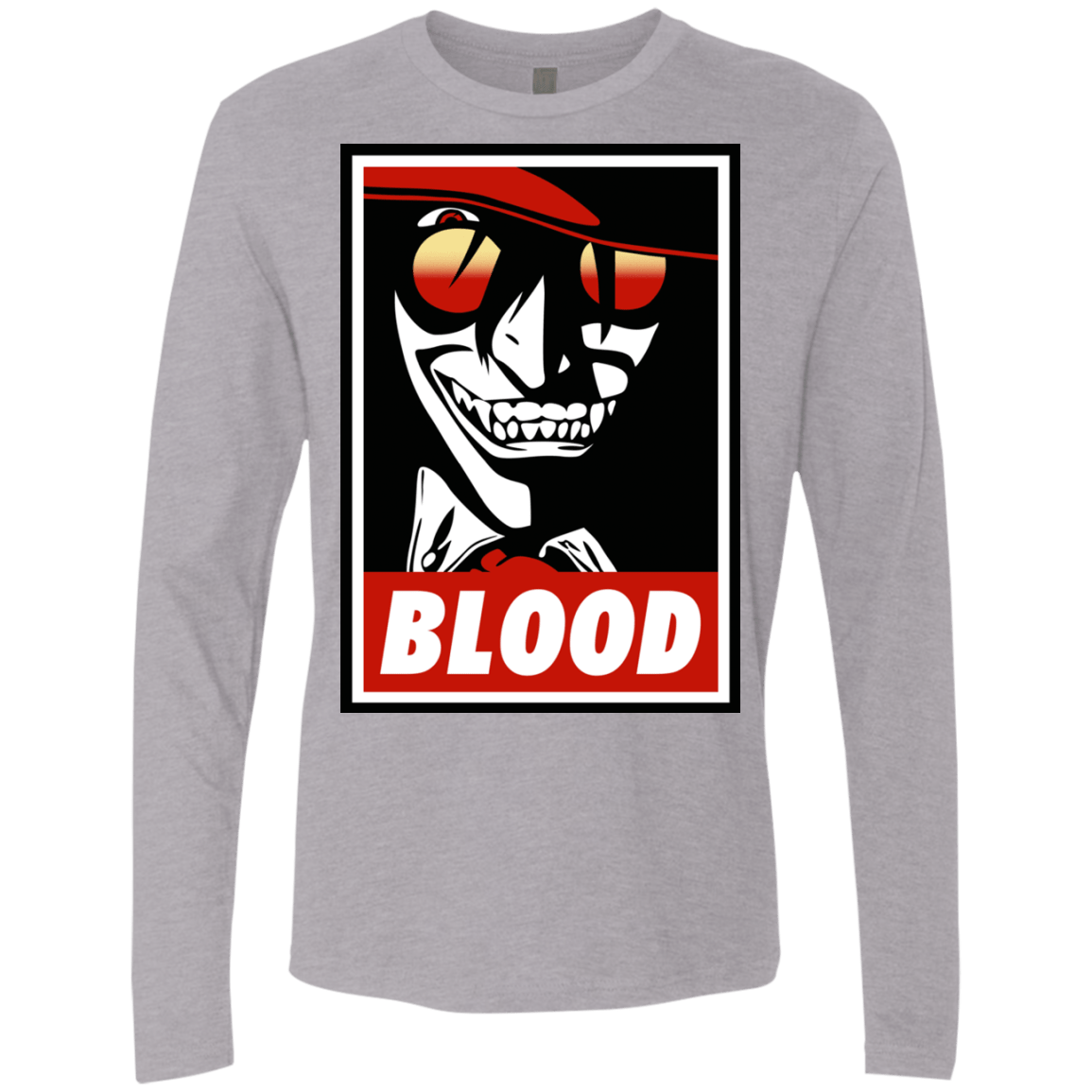 T-Shirts Heather Grey / Small Blood Men's Premium Long Sleeve