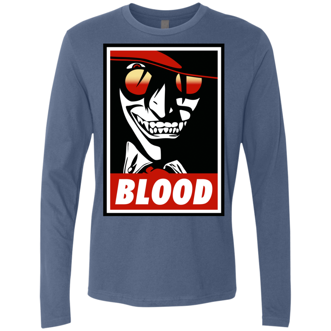 T-Shirts Indigo / Small Blood Men's Premium Long Sleeve