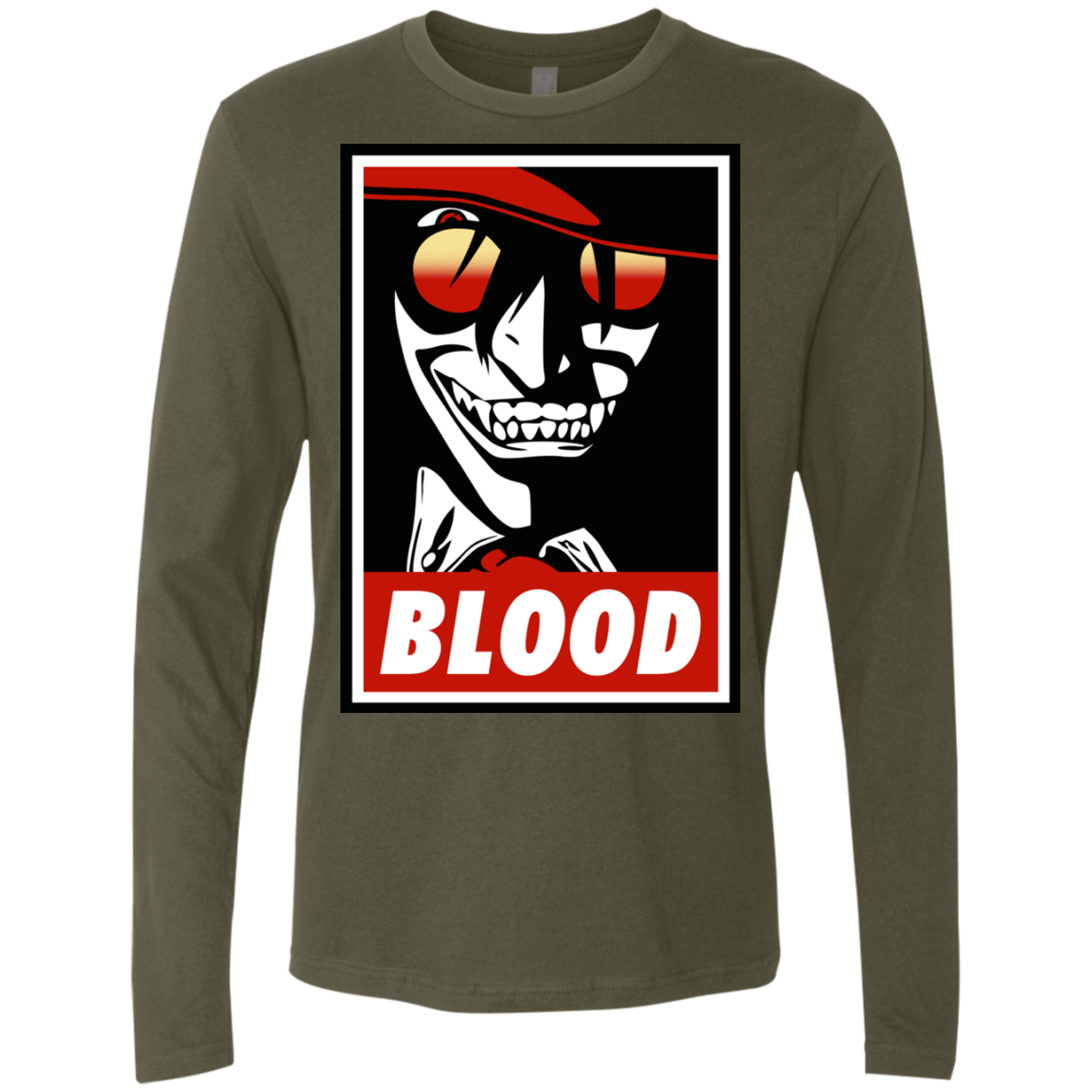 T-Shirts Military Green / Small Blood Men's Premium Long Sleeve