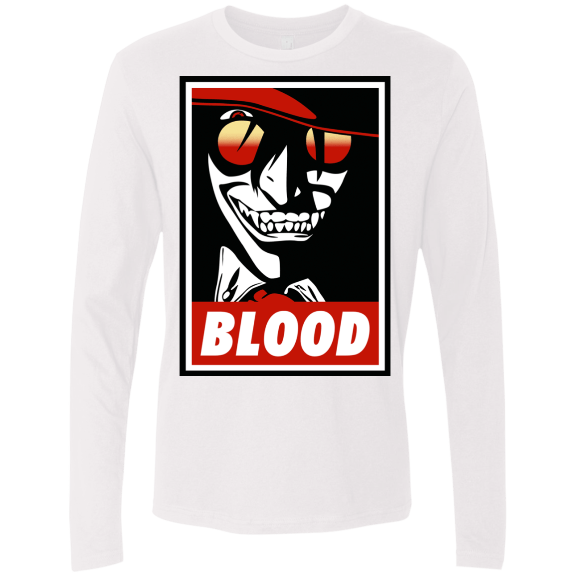 T-Shirts White / Small Blood Men's Premium Long Sleeve