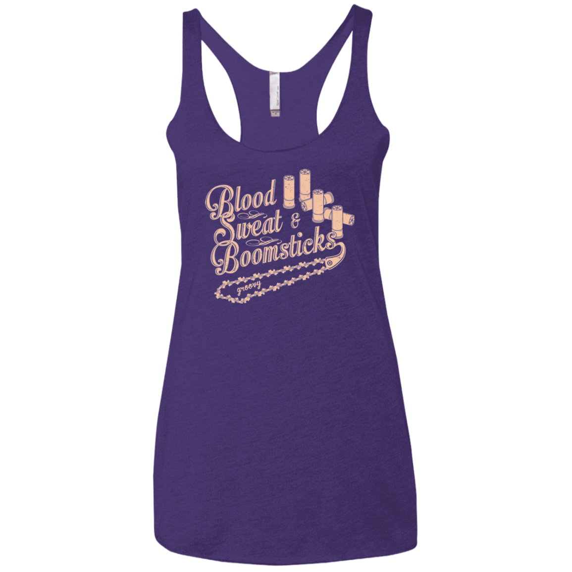 T-Shirts Purple / X-Small Blood Sweat & Boomsticks Women's Triblend Racerback Tank