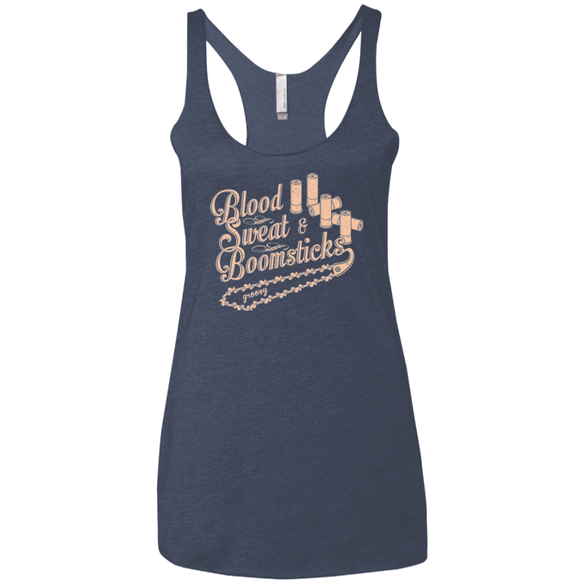 T-Shirts Vintage Navy / X-Small Blood Sweat & Boomsticks Women's Triblend Racerback Tank