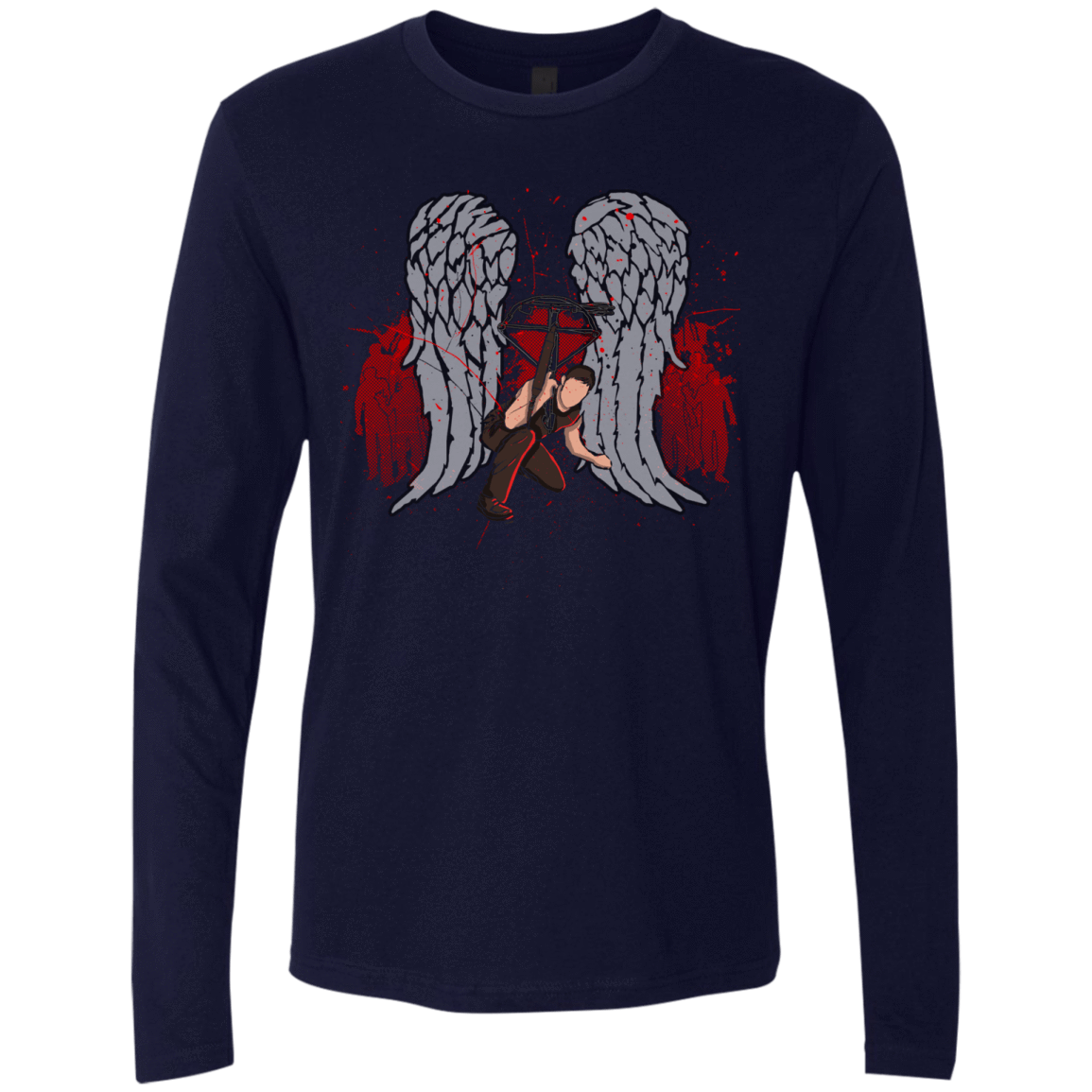 T-Shirts Midnight Navy / Small Bloody Wings Dixon Men's Premium Long Sleeve