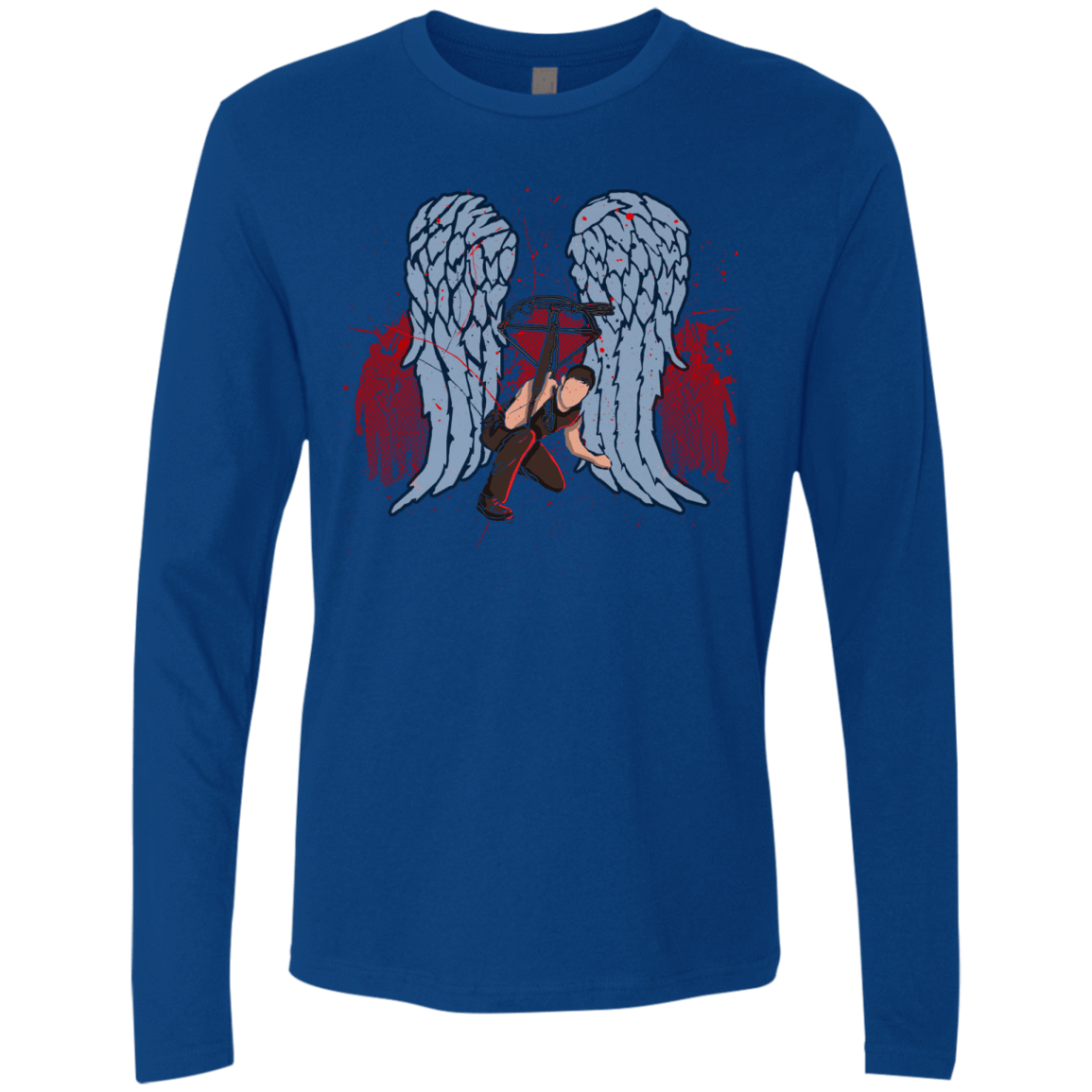 T-Shirts Royal / Small Bloody Wings Dixon Men's Premium Long Sleeve