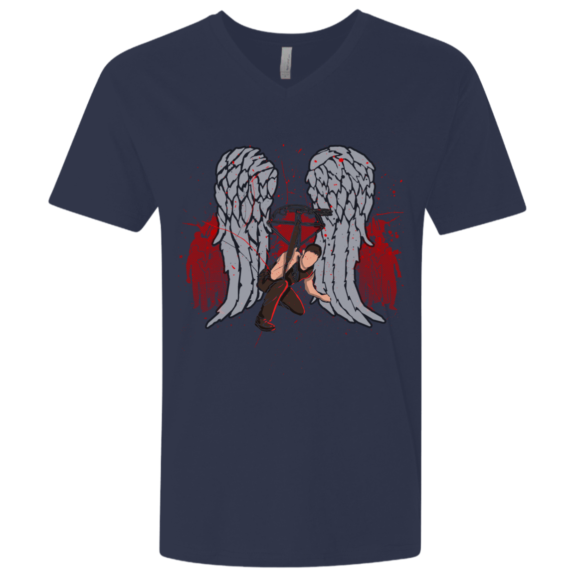 T-Shirts Midnight Navy / X-Small Bloody Wings Dixon Men's Premium V-Neck