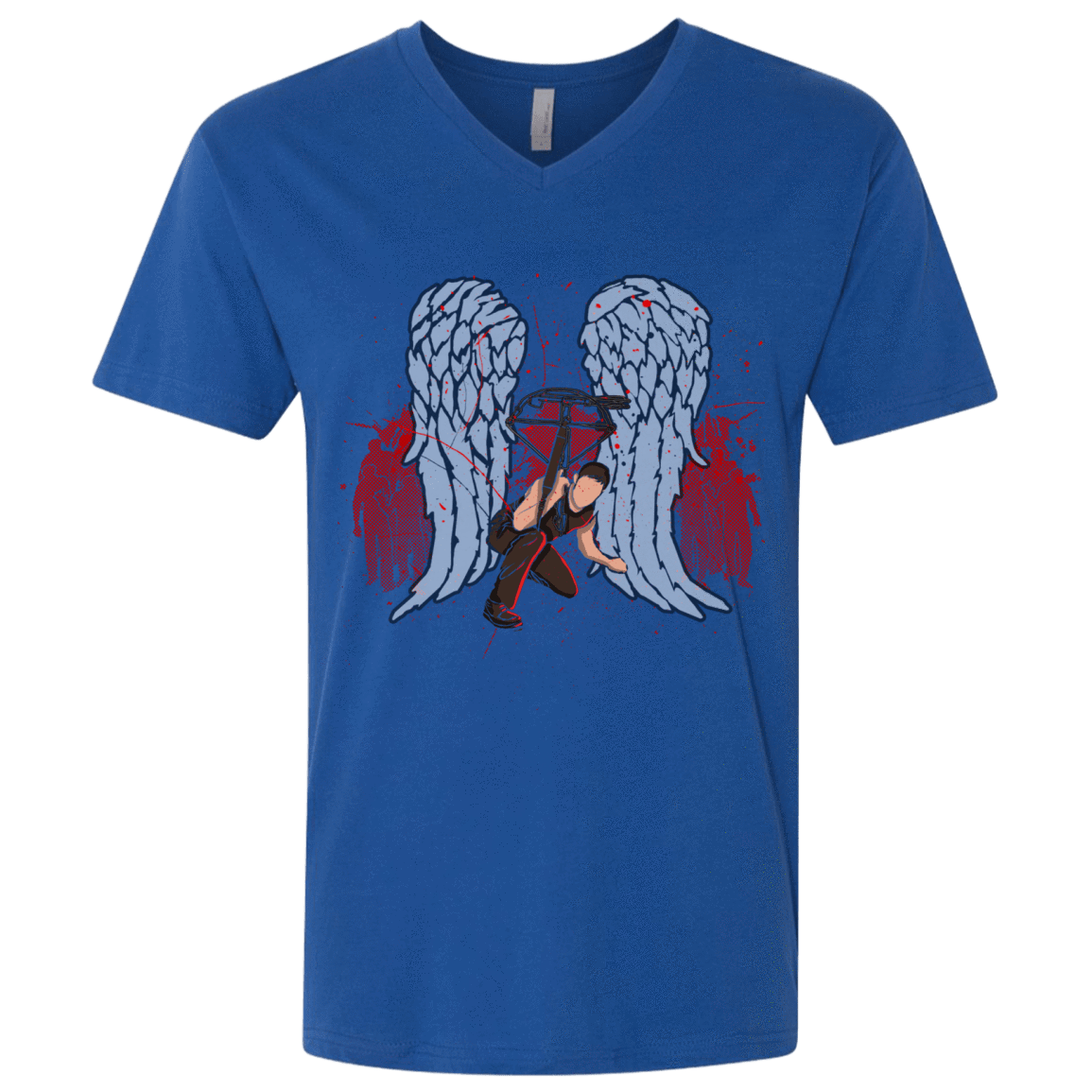 T-Shirts Royal / X-Small Bloody Wings Dixon Men's Premium V-Neck