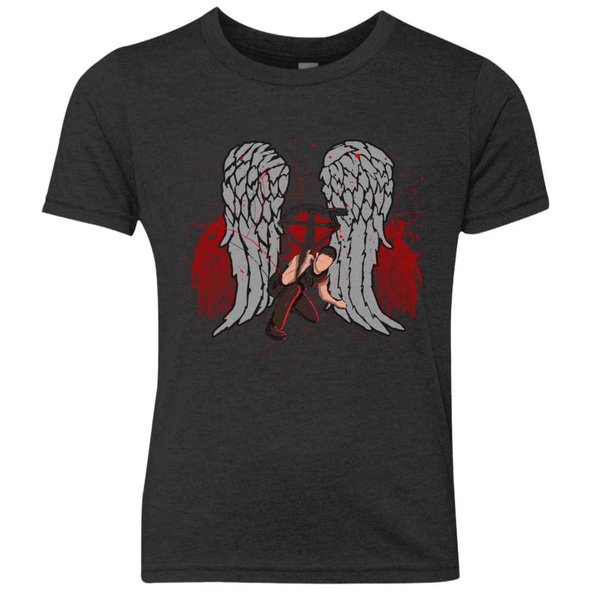 T-Shirts Vintage Black / YXS Bloody Wings Dixon Youth Triblend T-Shirt