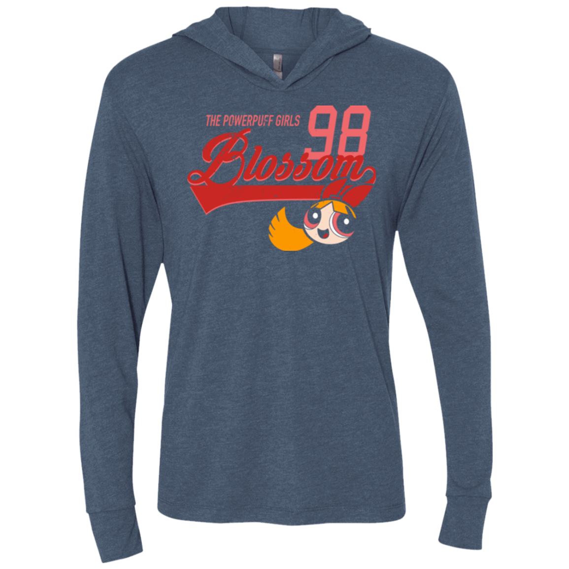 T-Shirts Indigo / X-Small Blossom Triblend Long Sleeve Hoodie Tee