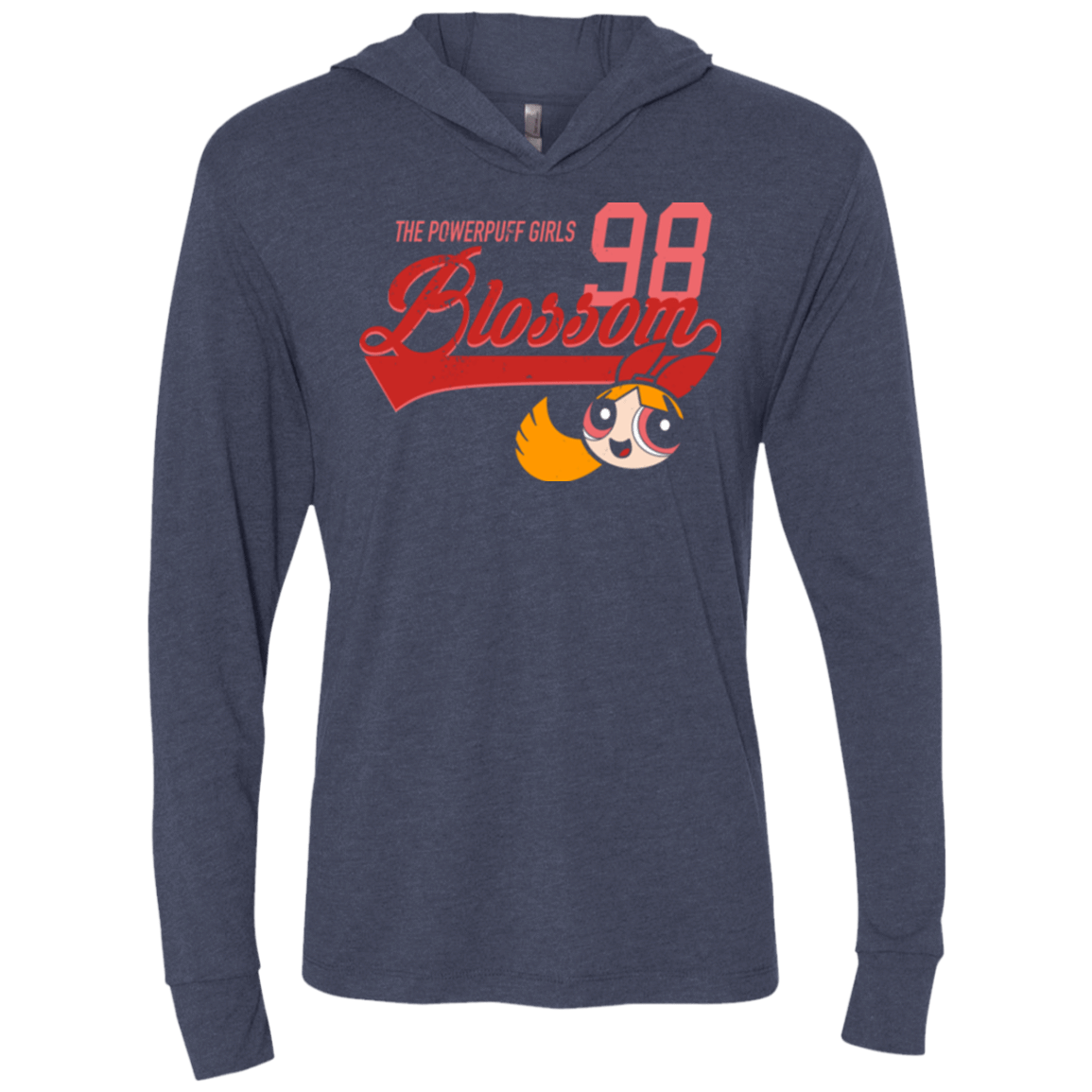 T-Shirts Vintage Navy / X-Small Blossom Triblend Long Sleeve Hoodie Tee