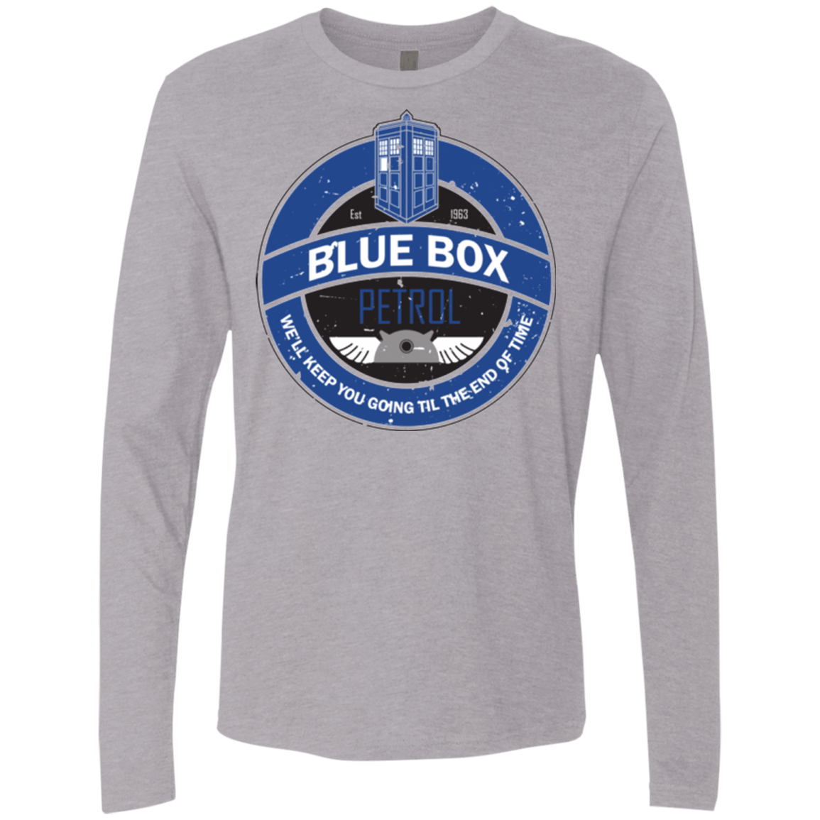 T-Shirts Heather Grey / Small Blue Box V7(1) Men's Premium Long Sleeve