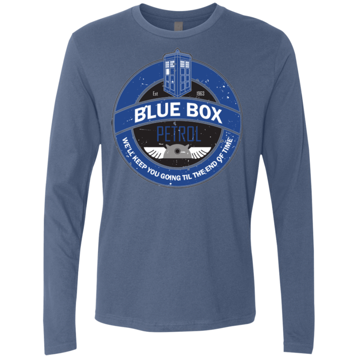 T-Shirts Indigo / Small Blue Box V7(1) Men's Premium Long Sleeve