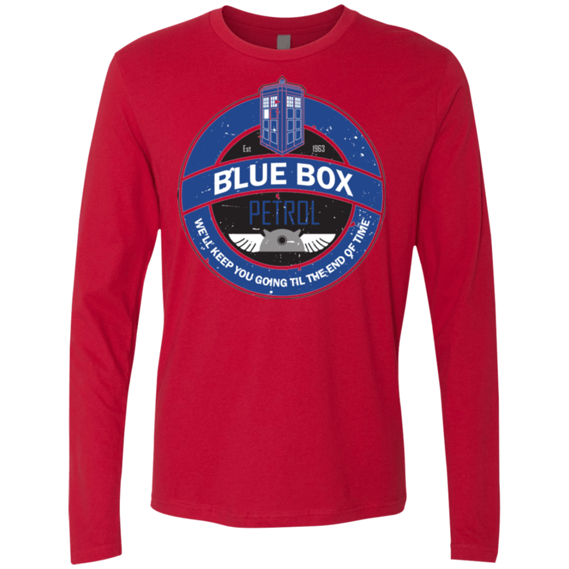 T-Shirts Red / Small Blue Box V7(1) Men's Premium Long Sleeve