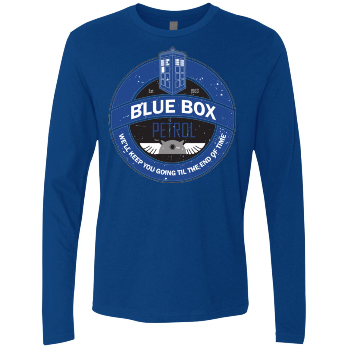 T-Shirts Royal / Small Blue Box V7(1) Men's Premium Long Sleeve