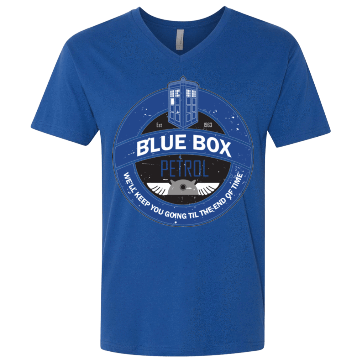 T-Shirts Royal / X-Small Blue Box V7(1) Men's Premium V-Neck