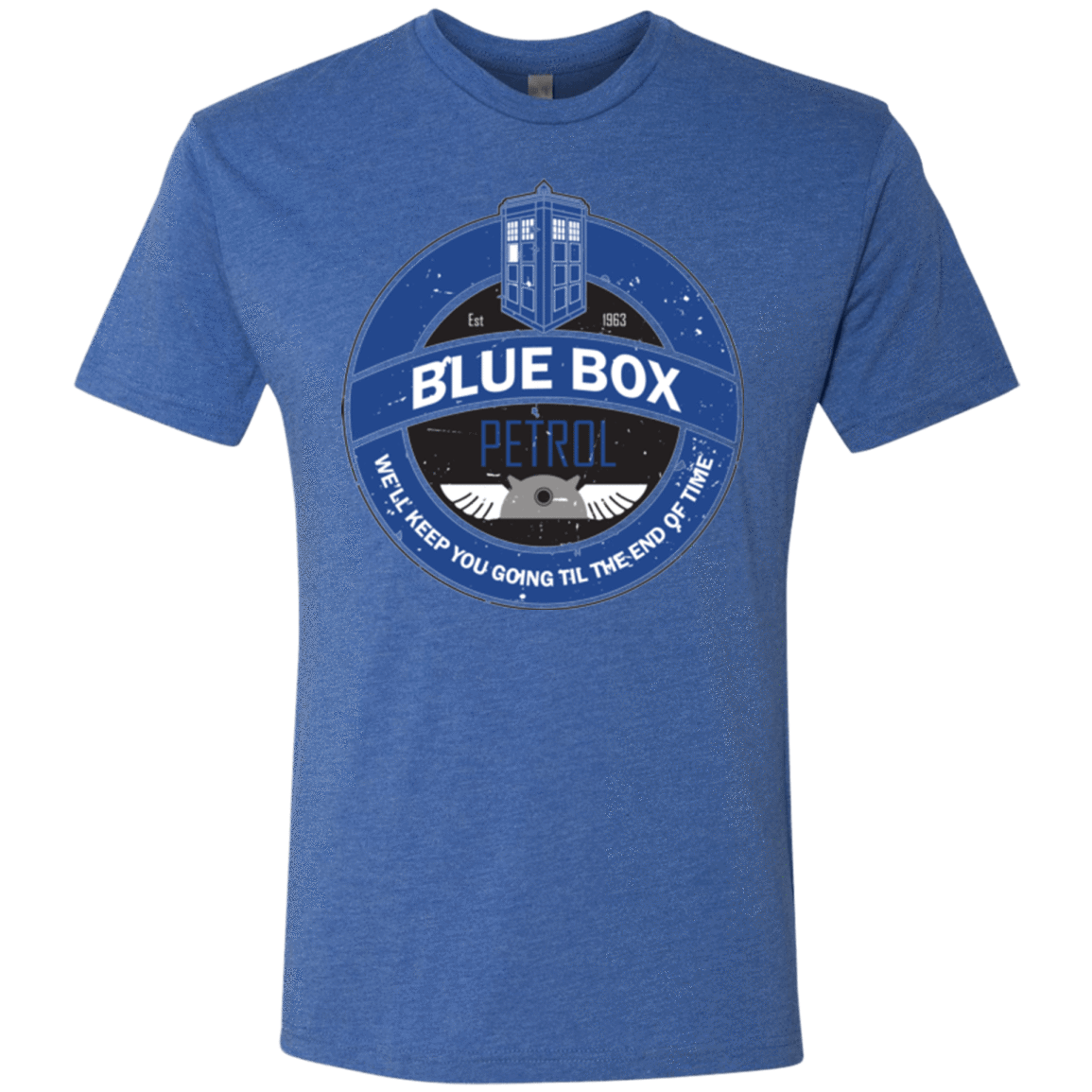 T-Shirts Vintage Royal / Small Blue Box V7(1) Men's Triblend T-Shirt