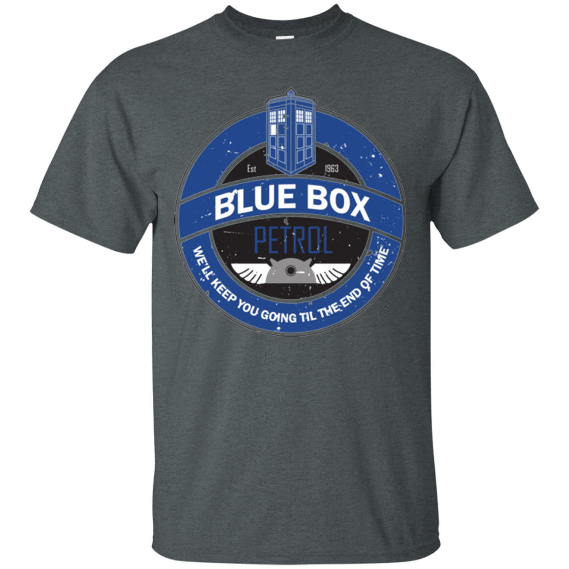 T-Shirts Dark Heather / Small Blue Box V7(1) T-Shirt