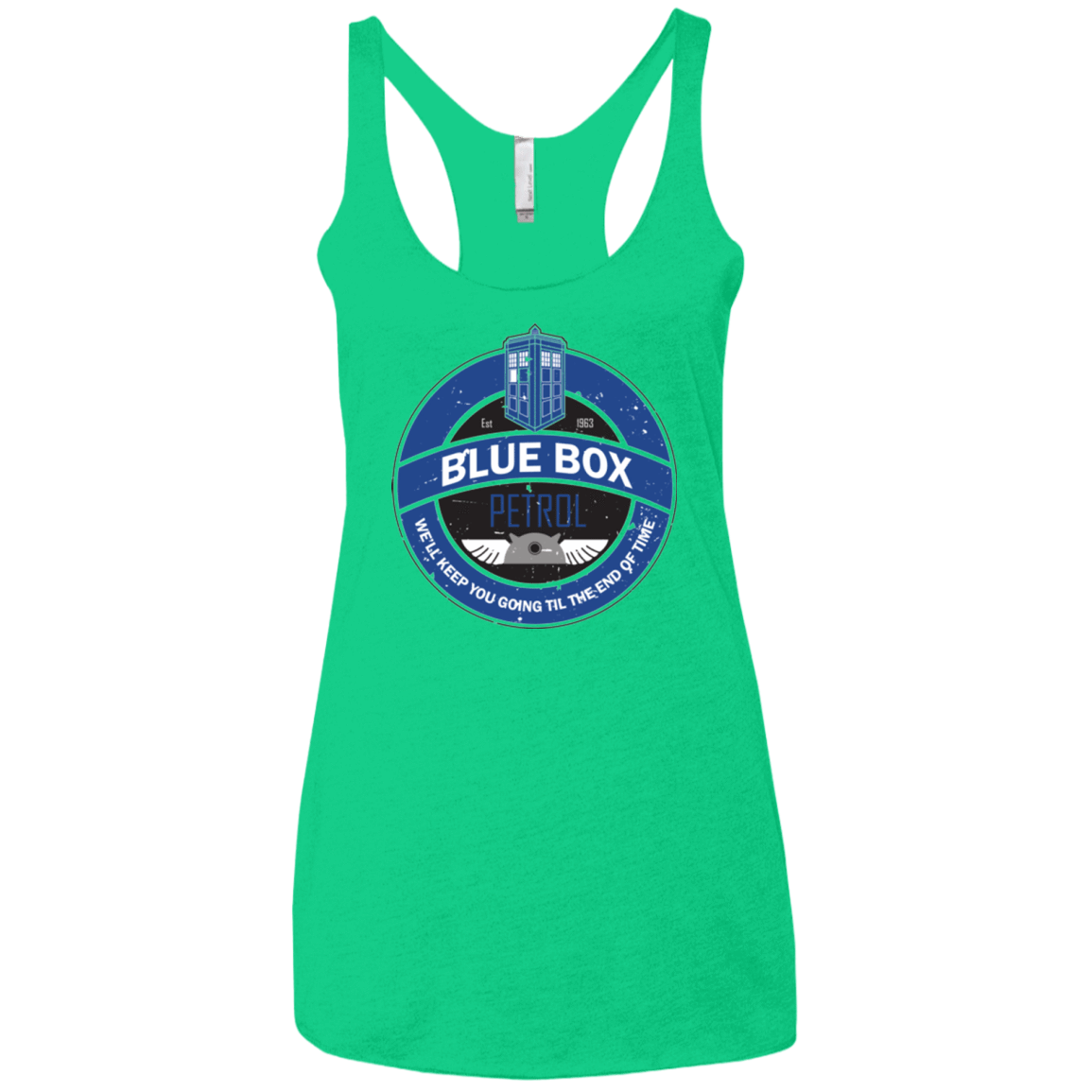 T-Shirts Envy / X-Small Blue Box V7(1) Women's Triblend Racerback Tank