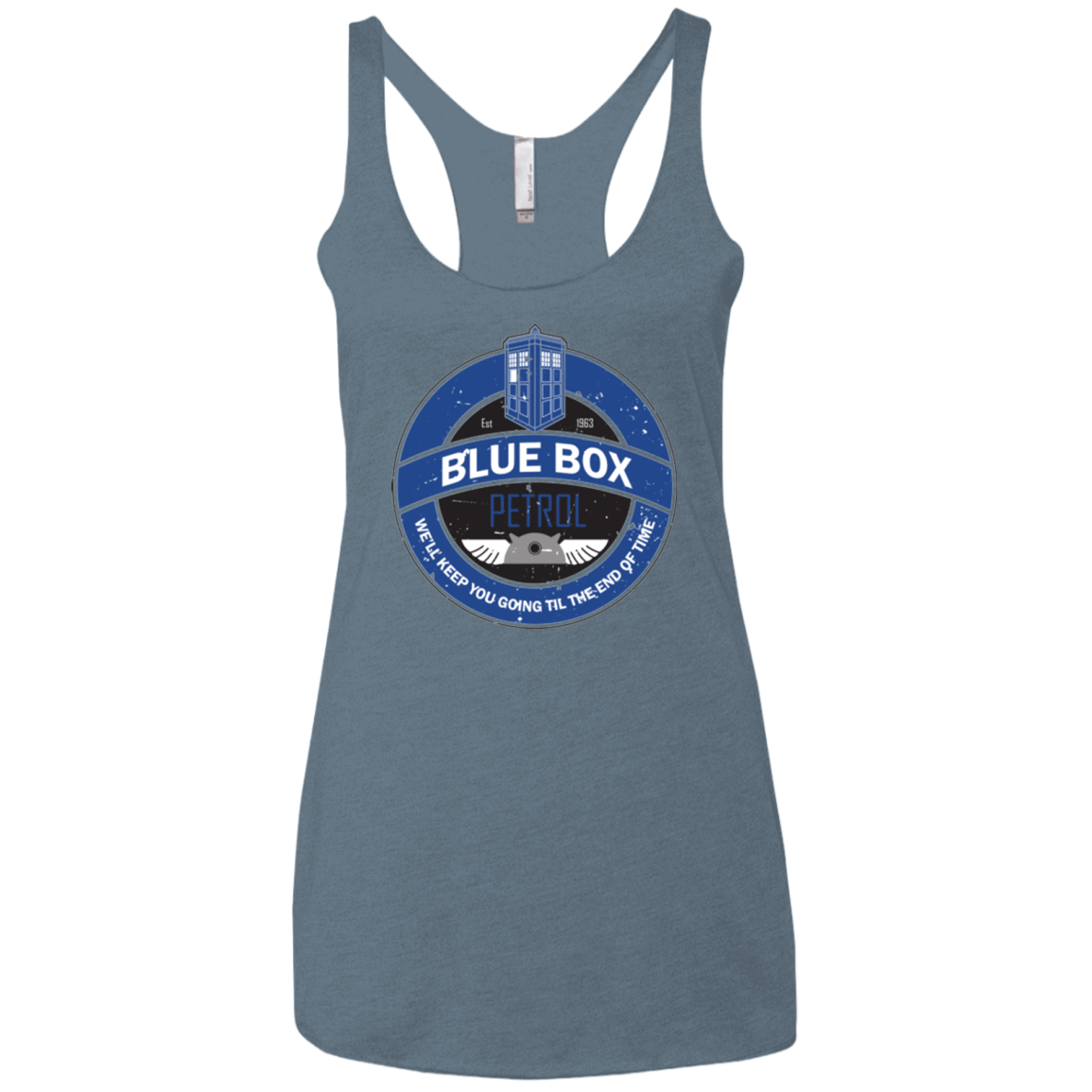 T-Shirts Indigo / X-Small Blue Box V7(1) Women's Triblend Racerback Tank