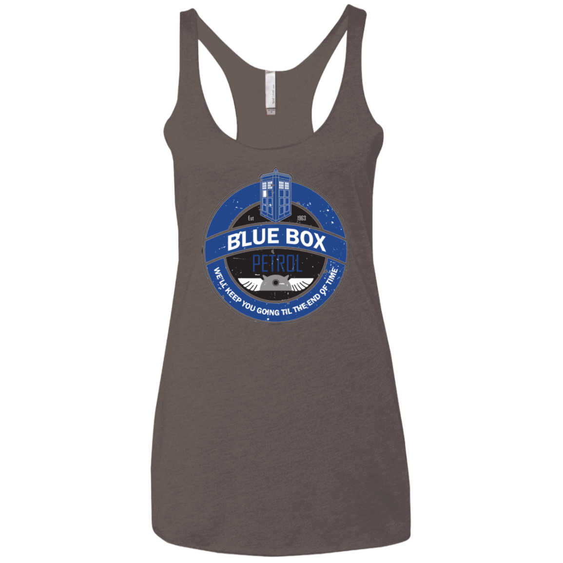 T-Shirts Macchiato / X-Small Blue Box V7(1) Women's Triblend Racerback Tank