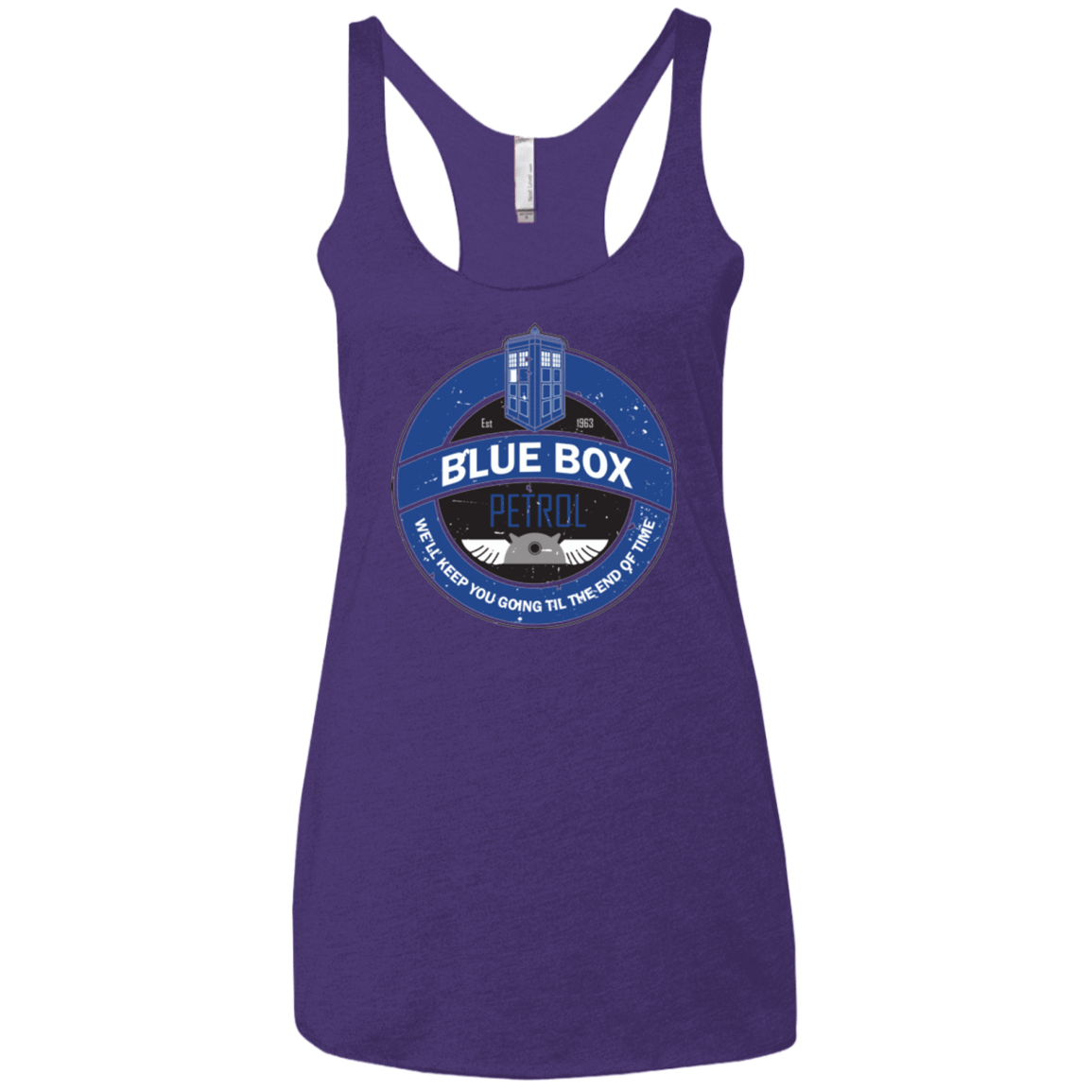T-Shirts Purple / X-Small Blue Box V7(1) Women's Triblend Racerback Tank