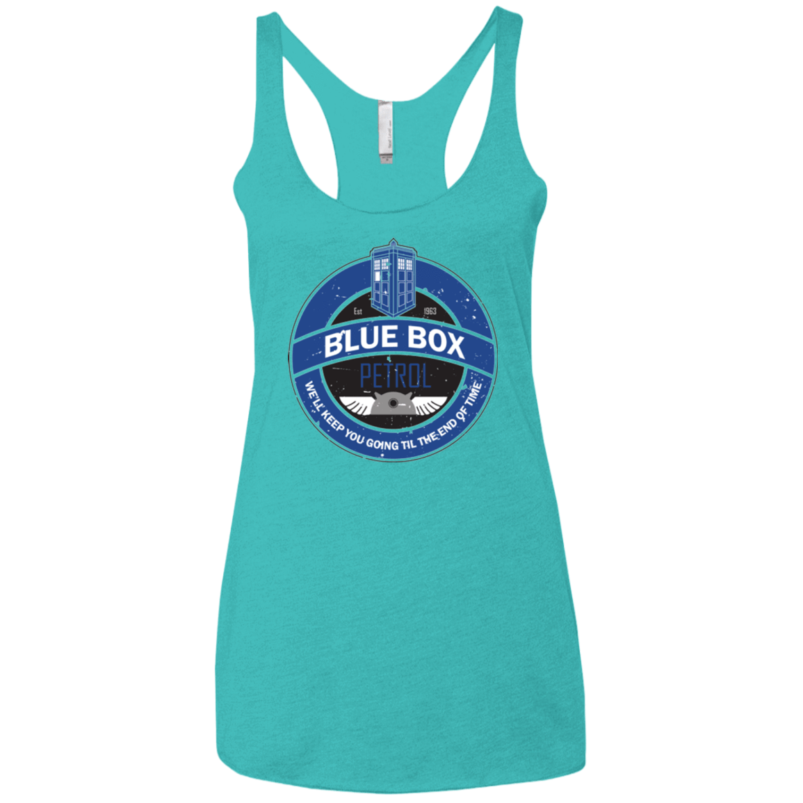 T-Shirts Tahiti Blue / X-Small Blue Box V7(1) Women's Triblend Racerback Tank