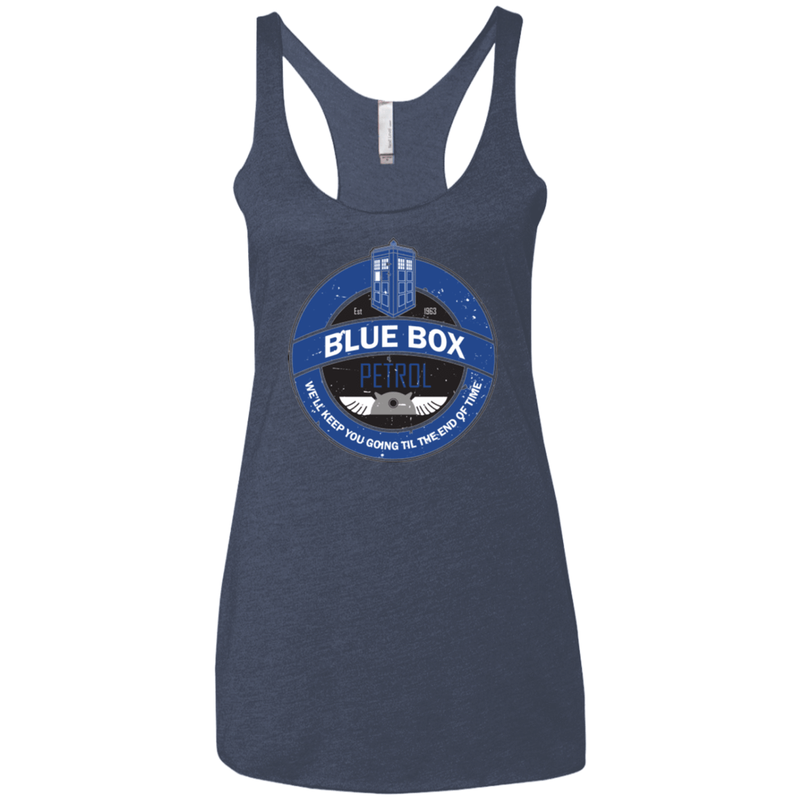 T-Shirts Vintage Navy / X-Small Blue Box V7(1) Women's Triblend Racerback Tank