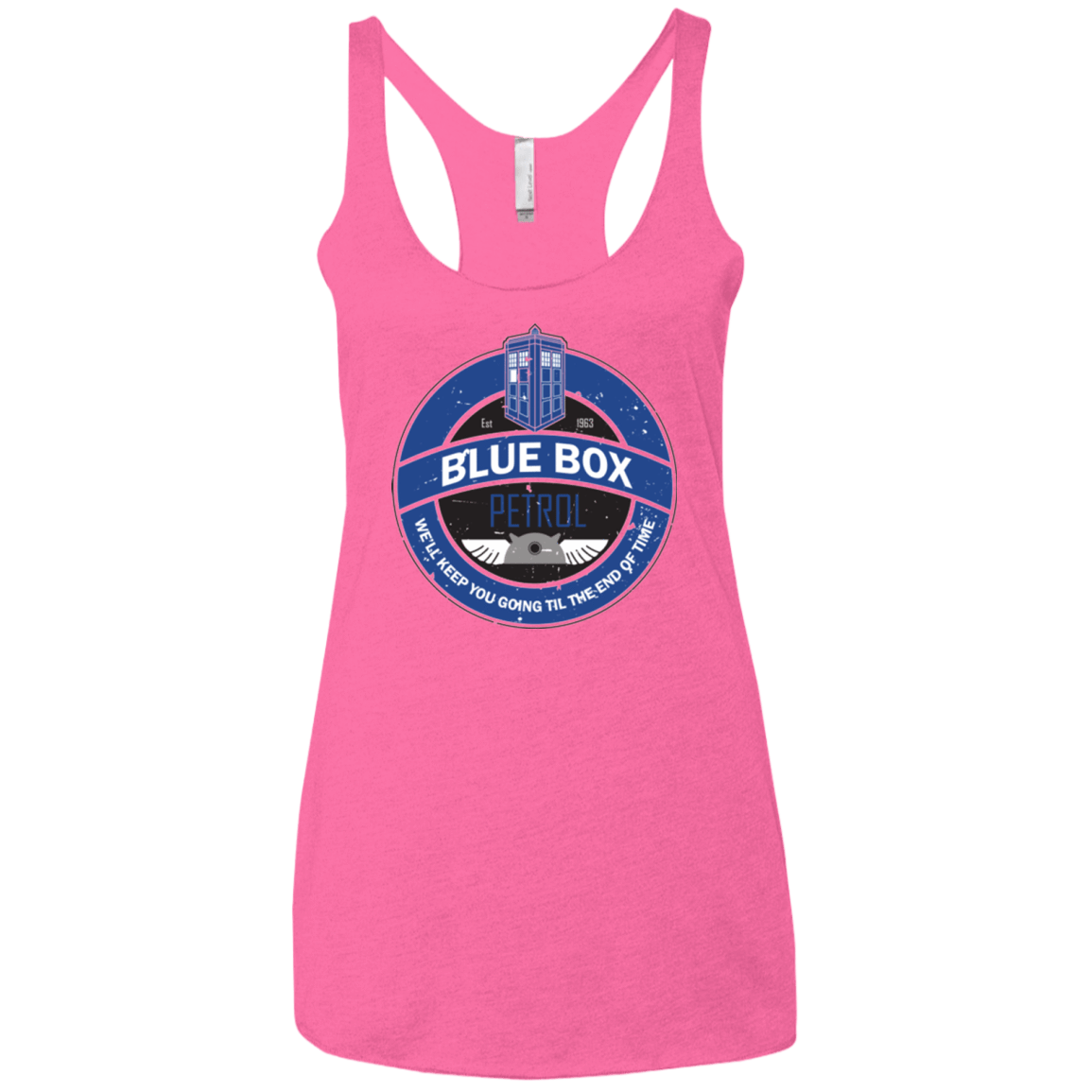 T-Shirts Vintage Pink / X-Small Blue Box V7(1) Women's Triblend Racerback Tank