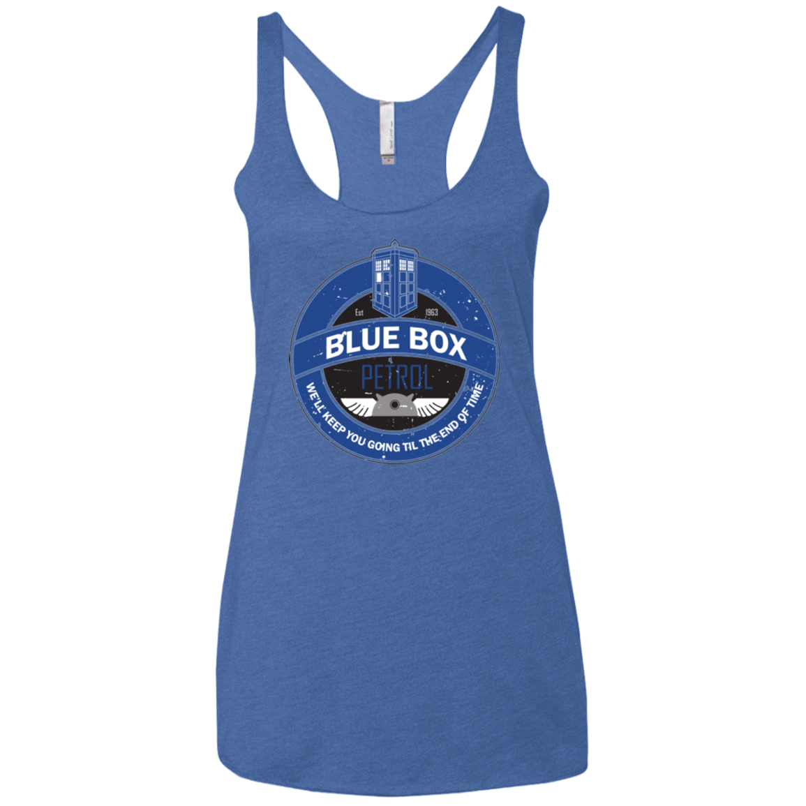 T-Shirts Vintage Royal / X-Small Blue Box V7(1) Women's Triblend Racerback Tank