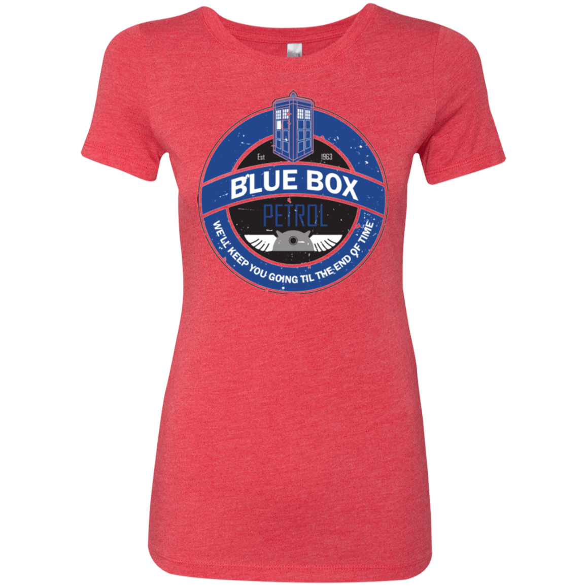 T-Shirts Vintage Red / Small Blue Box V7(1) Women's Triblend T-Shirt