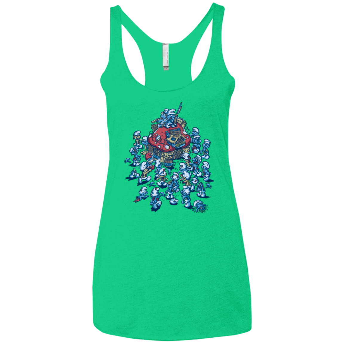 T-Shirts Envy / X-Small BLUE HORDE Women's Triblend Racerback Tank