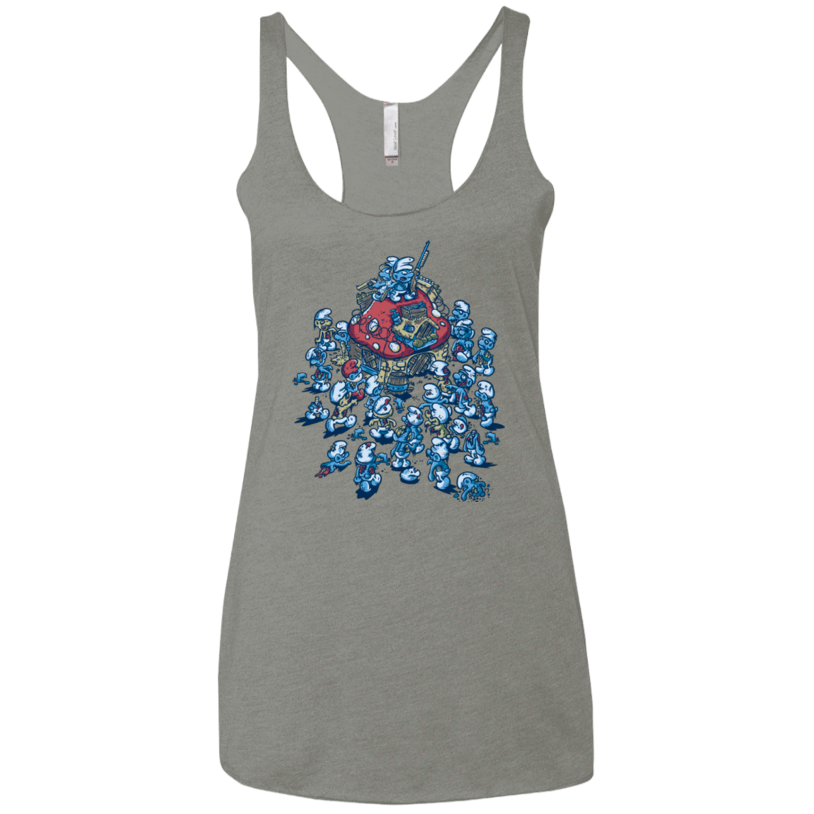 T-Shirts Venetian Grey / X-Small BLUE HORDE Women's Triblend Racerback Tank