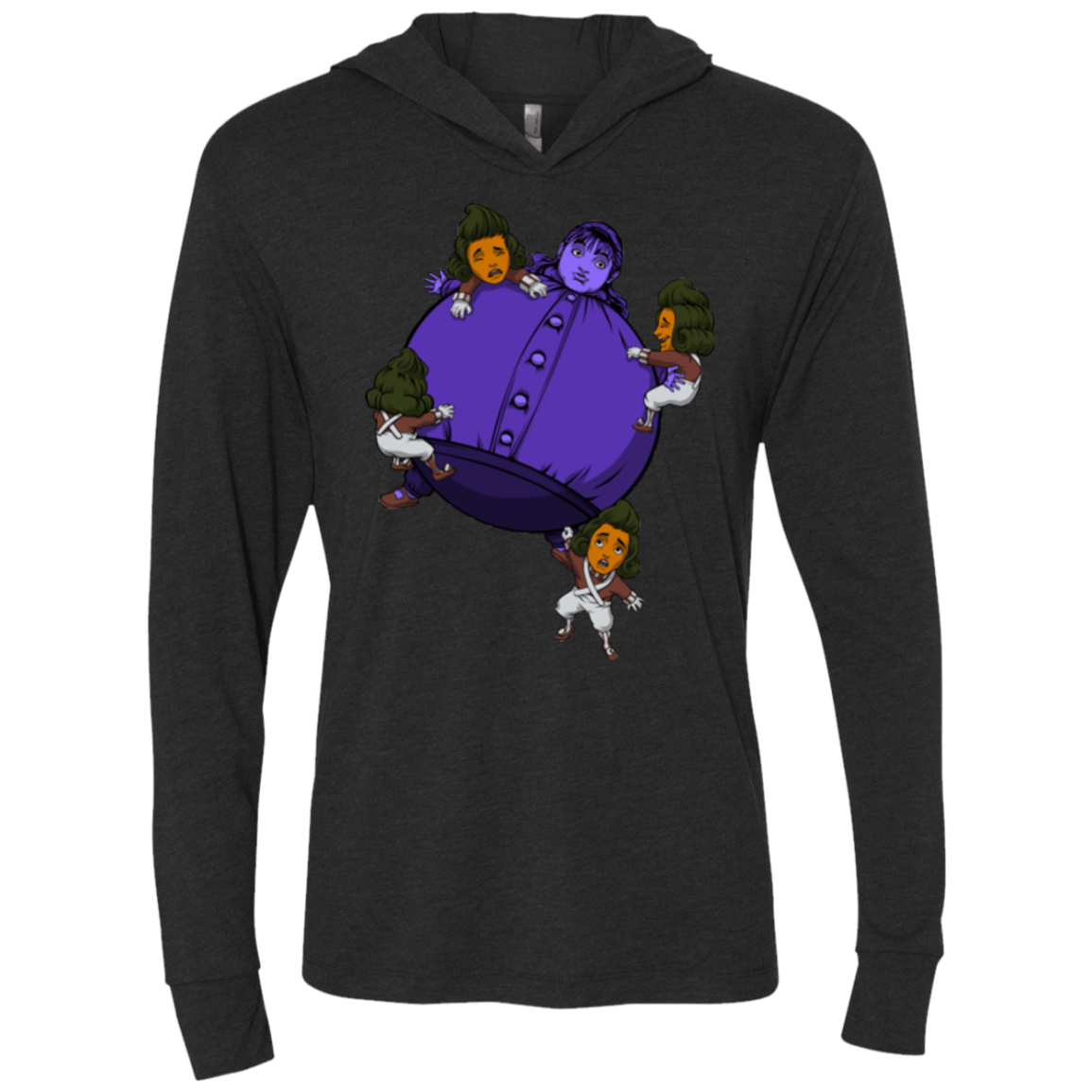 T-Shirts Vintage Black / X-Small Blue In the Face Triblend Long Sleeve Hoodie Tee