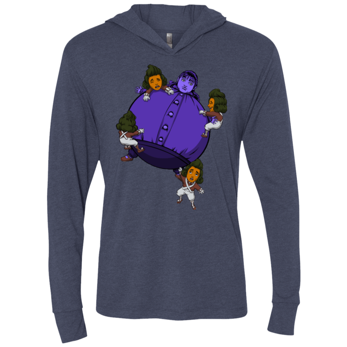 T-Shirts Vintage Navy / X-Small Blue In the Face Triblend Long Sleeve Hoodie Tee