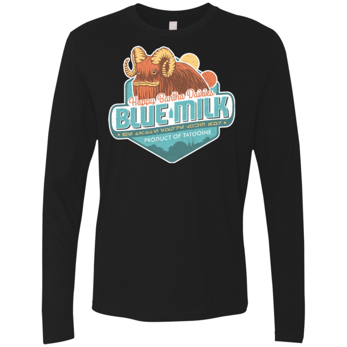 T-Shirts Black / S Blue Milk Men's Premium Long Sleeve