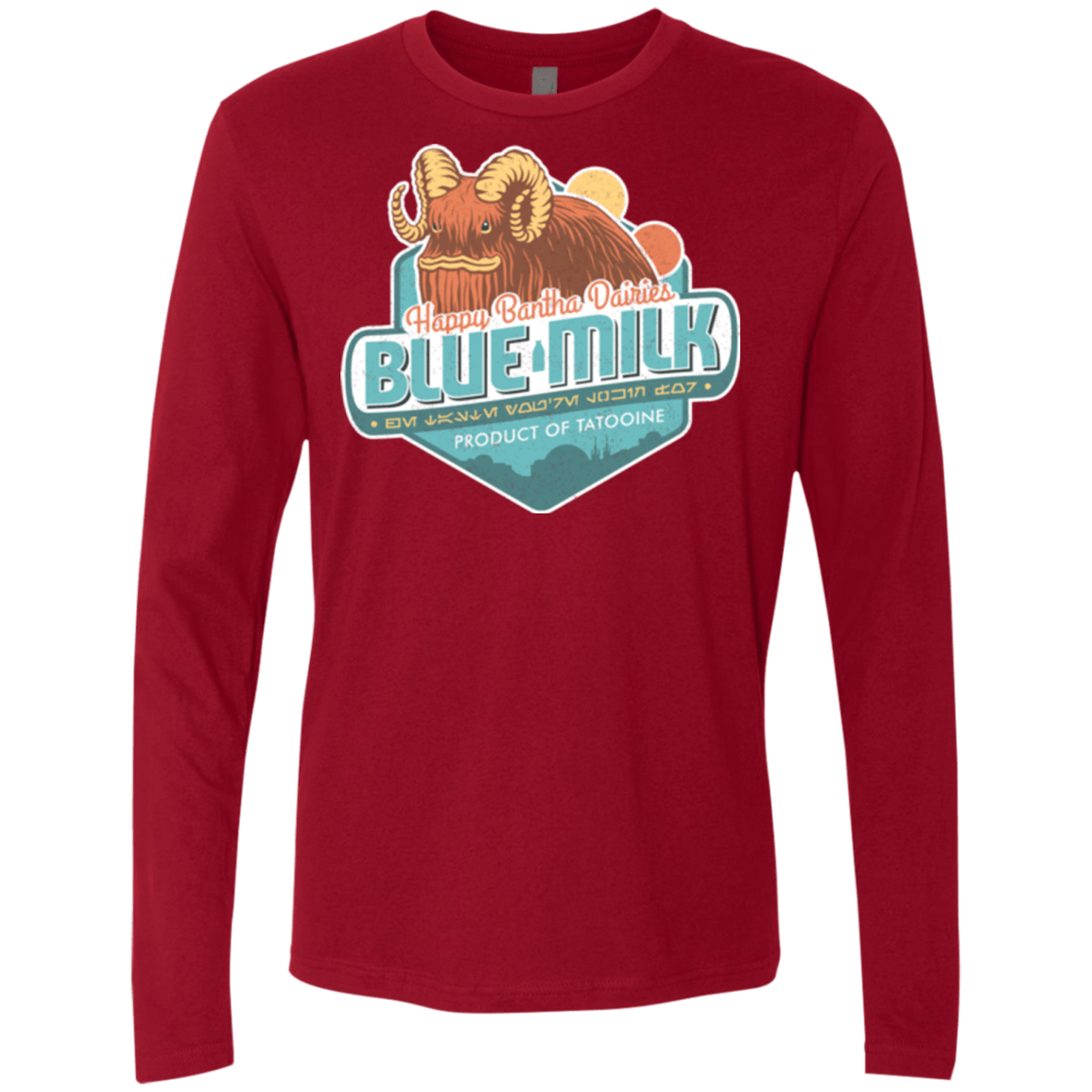 T-Shirts Cardinal / S Blue Milk Men's Premium Long Sleeve