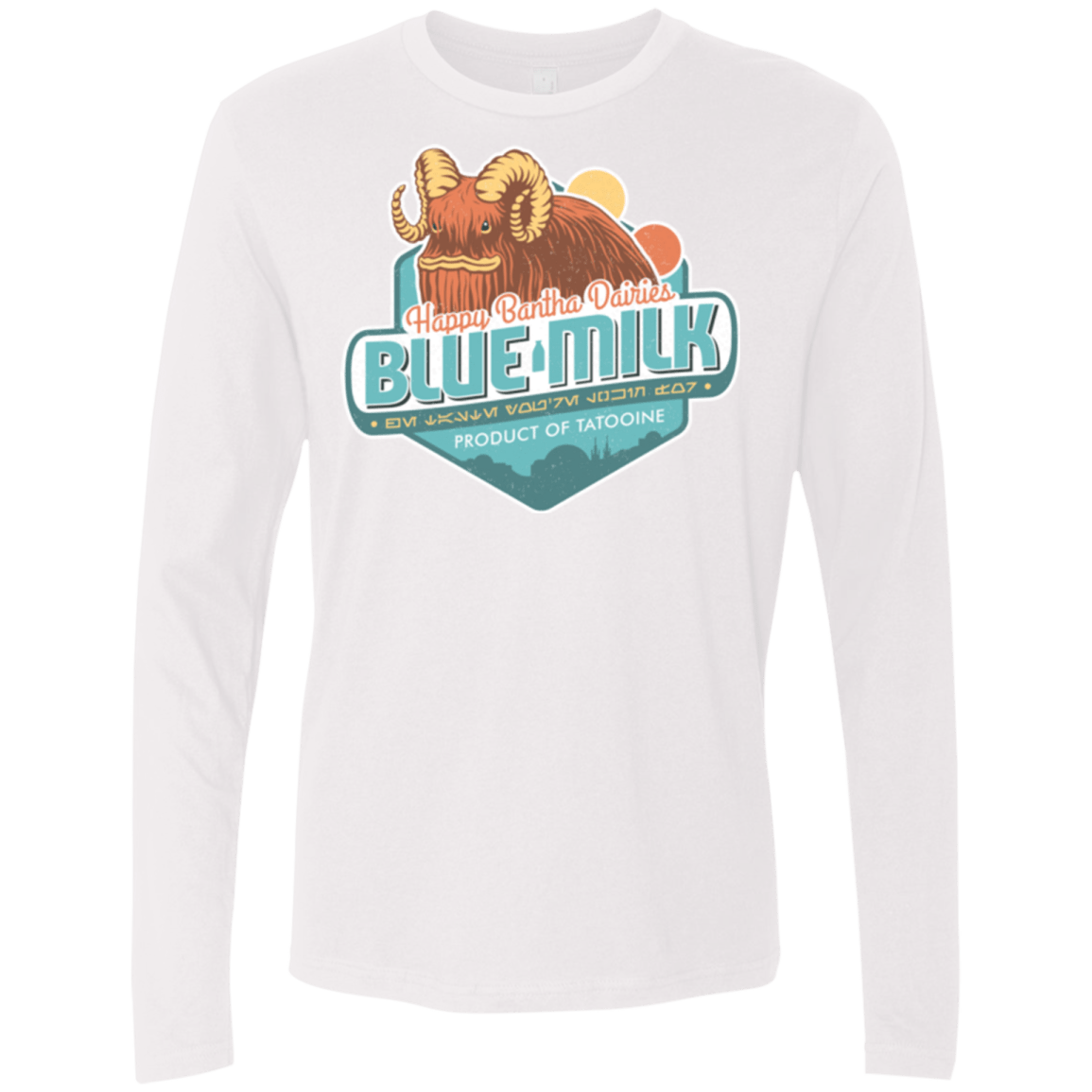 T-Shirts White / S Blue Milk Men's Premium Long Sleeve