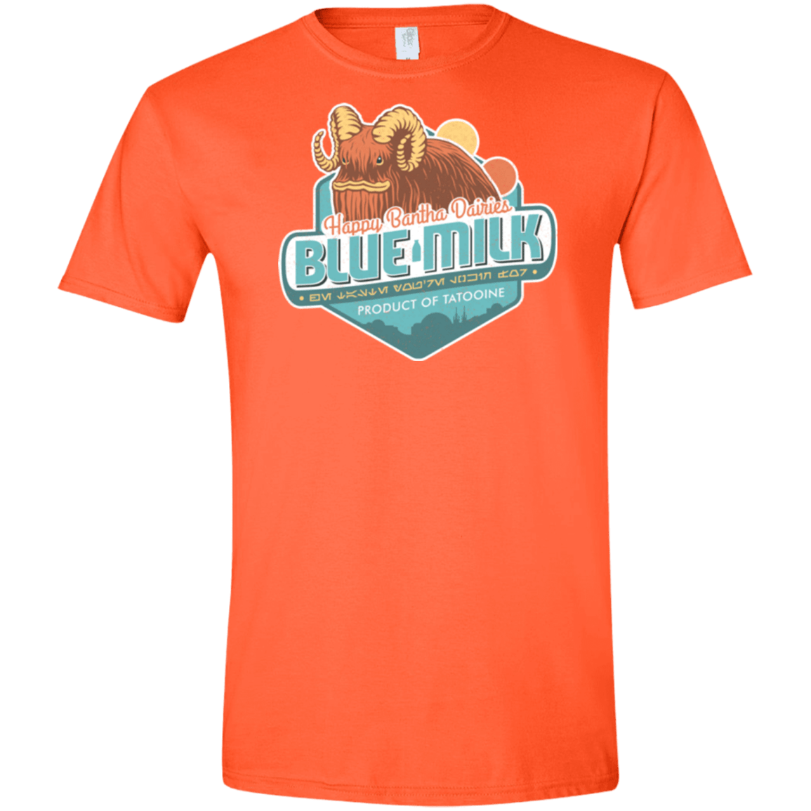 T-Shirts Orange / S Blue Milk Men's Semi-Fitted Softstyle