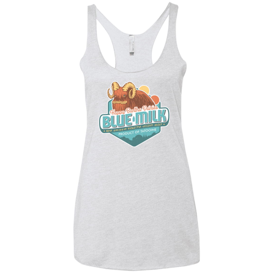 T-Shirts Heather White / X-Small Blue Milk Women's Triblend Racerback Tank