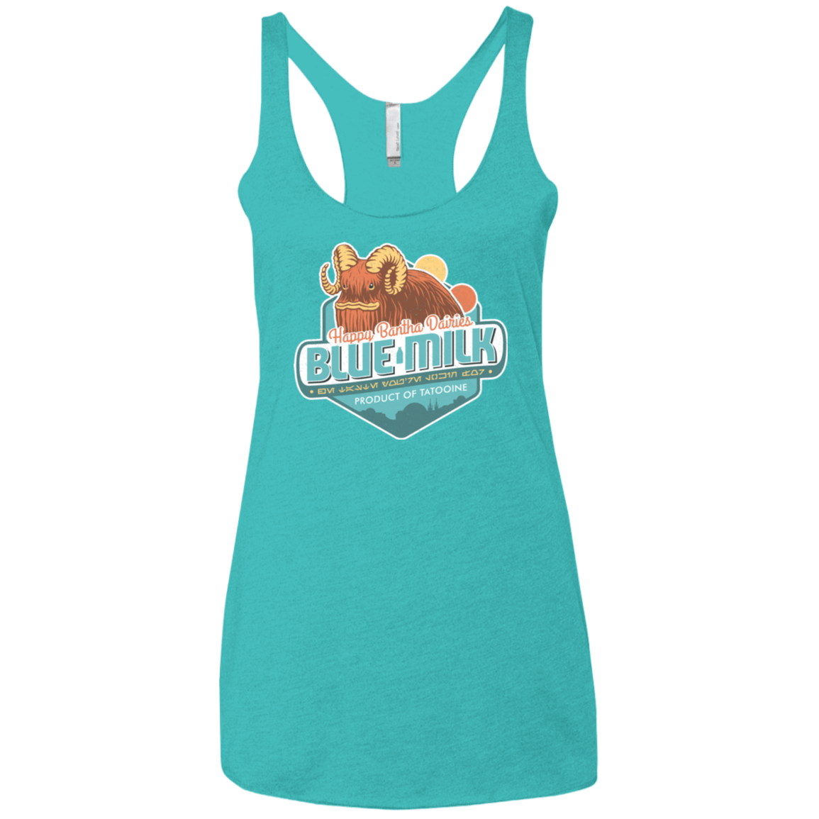 T-Shirts Tahiti Blue / X-Small Blue Milk Women's Triblend Racerback Tank
