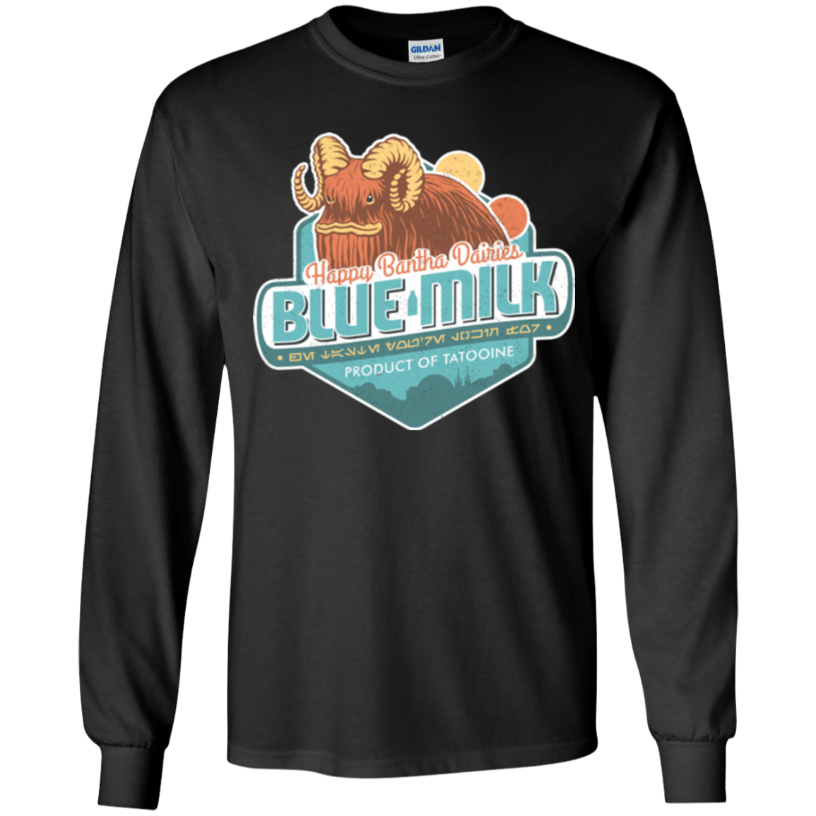 T-Shirts Black / YS Blue Milk Youth Long Sleeve T-Shirt