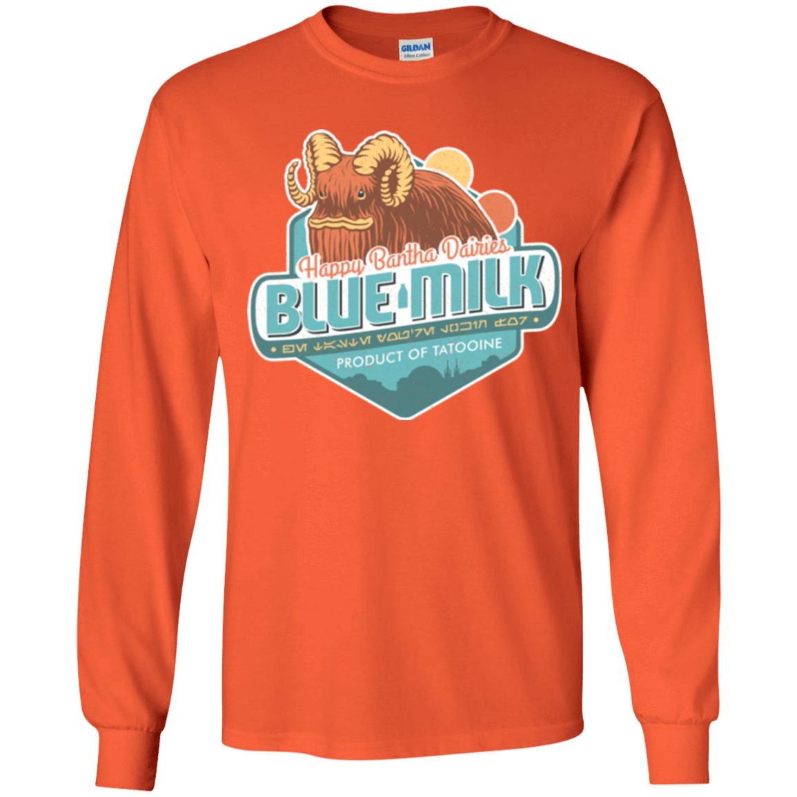 T-Shirts Orange / YS Blue Milk Youth Long Sleeve T-Shirt