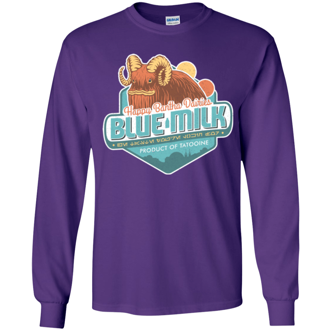 T-Shirts Purple / YS Blue Milk Youth Long Sleeve T-Shirt