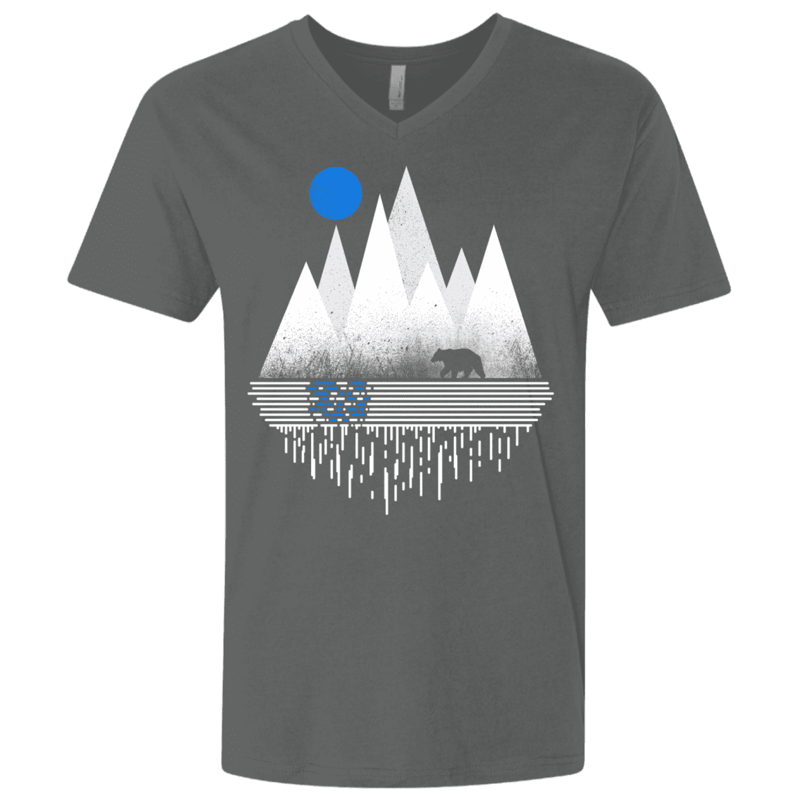 T-Shirts Heavy Metal / X-Small Blue Moon Men's Premium V-Neck