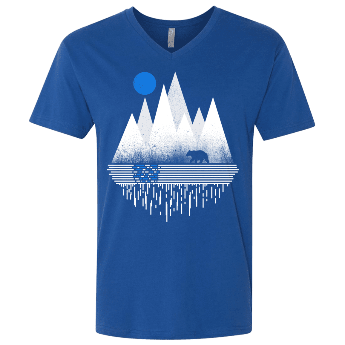 T-Shirts Royal / X-Small Blue Moon Men's Premium V-Neck