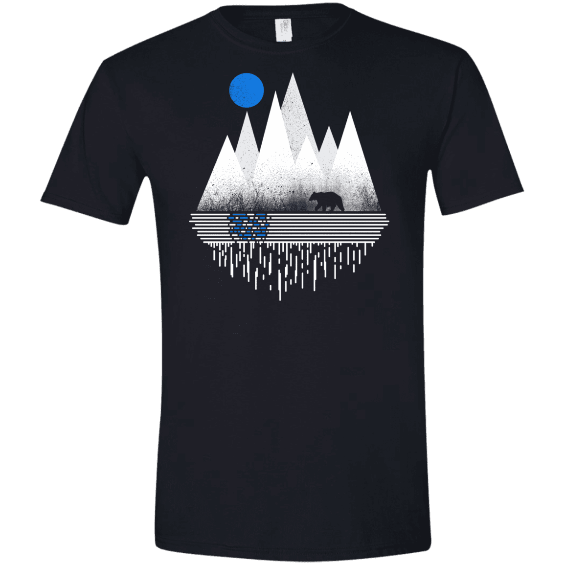 T-Shirts Black / X-Small Blue Moon Men's Semi-Fitted Softstyle